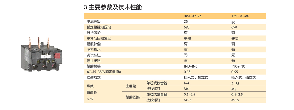 繼電器參數；正泰繼電器